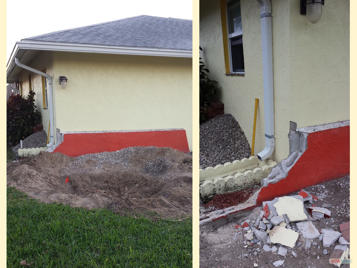 Abbruch der Ziermauer ...