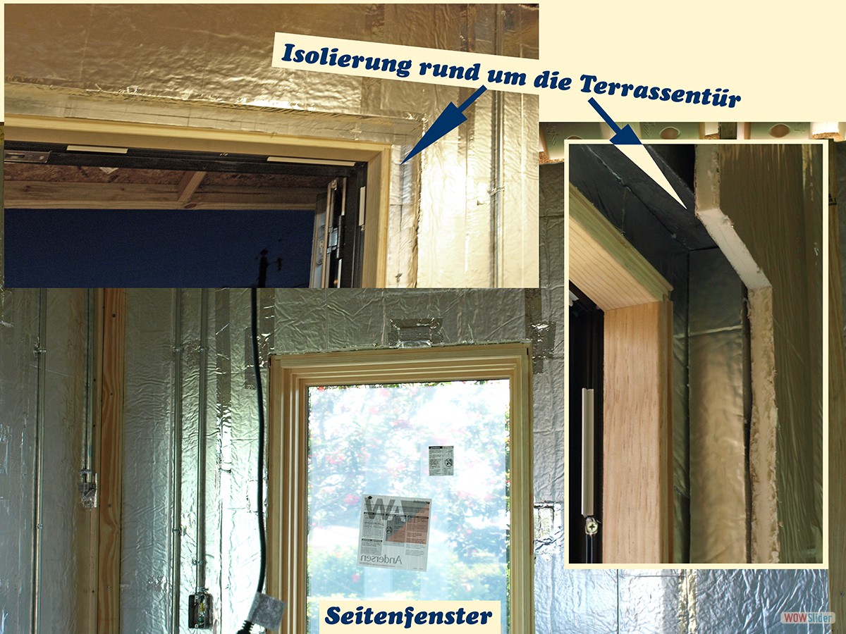 rund um das kleine Fenster und die Terrassentür 