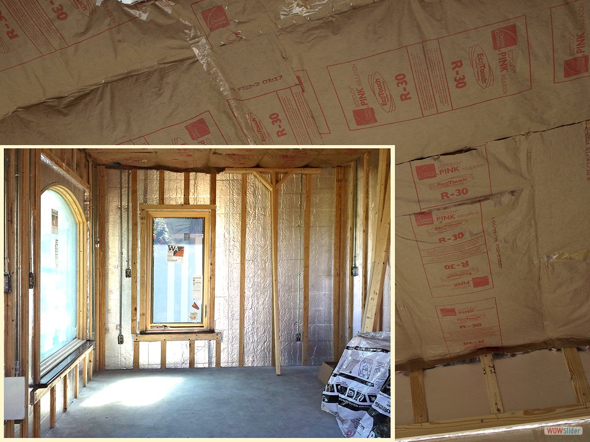 Wand und Decke sind fertig