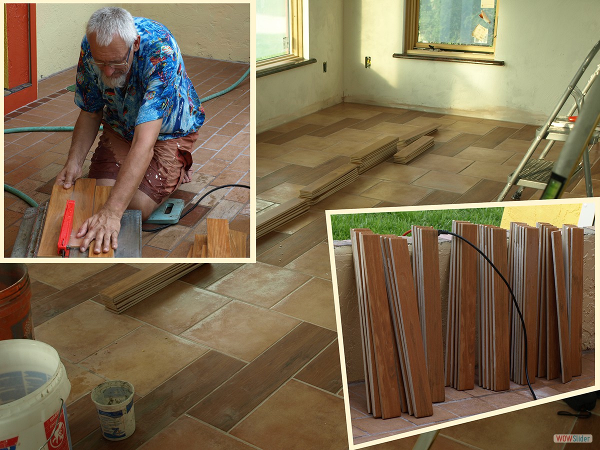 Vorbereitung der Randfliesen