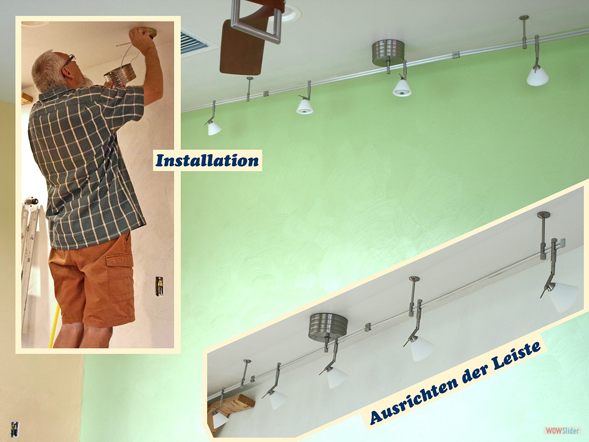 Installation des Schienensystems