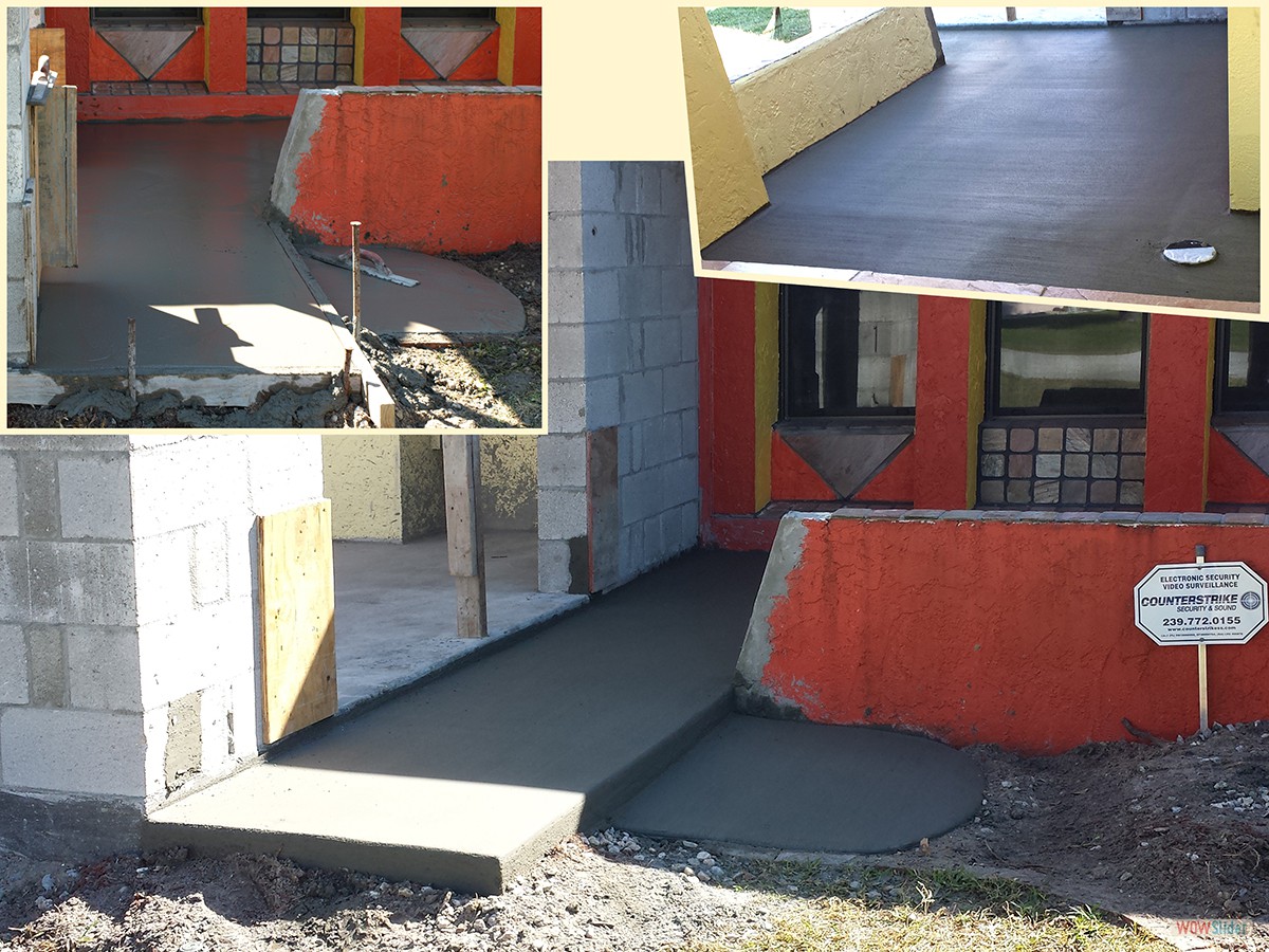 Die Betonfläche ist fertig