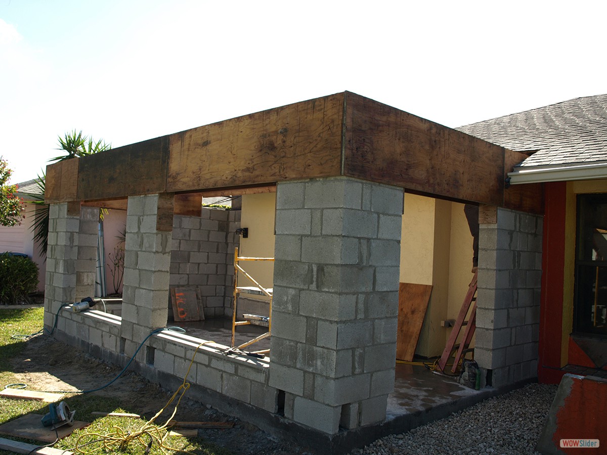 Hier ist die Schalung vorbereitet ...