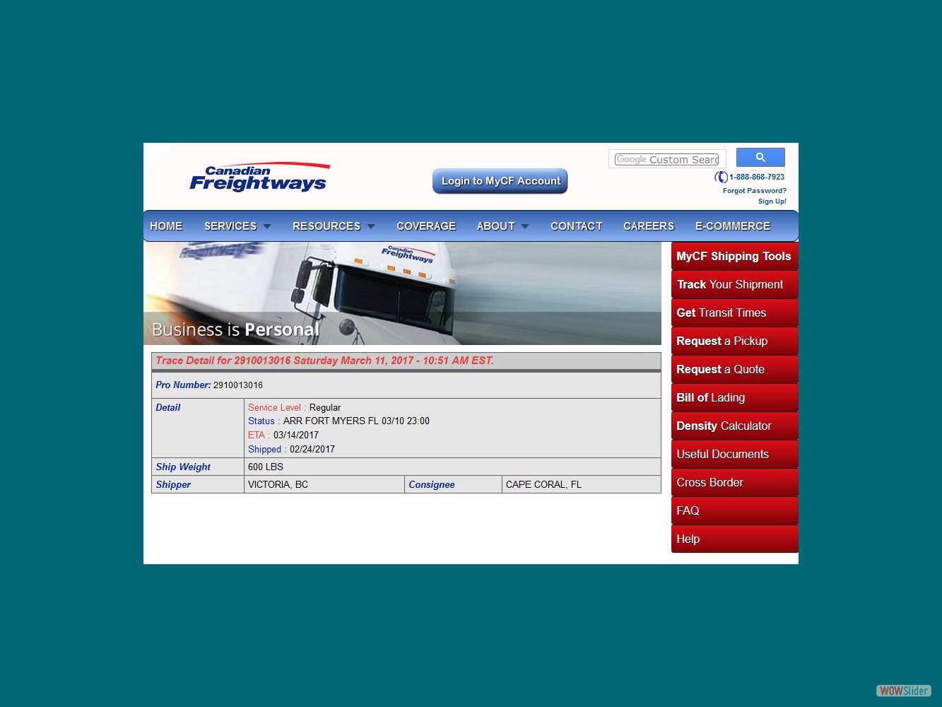 The barrel is on its way ...