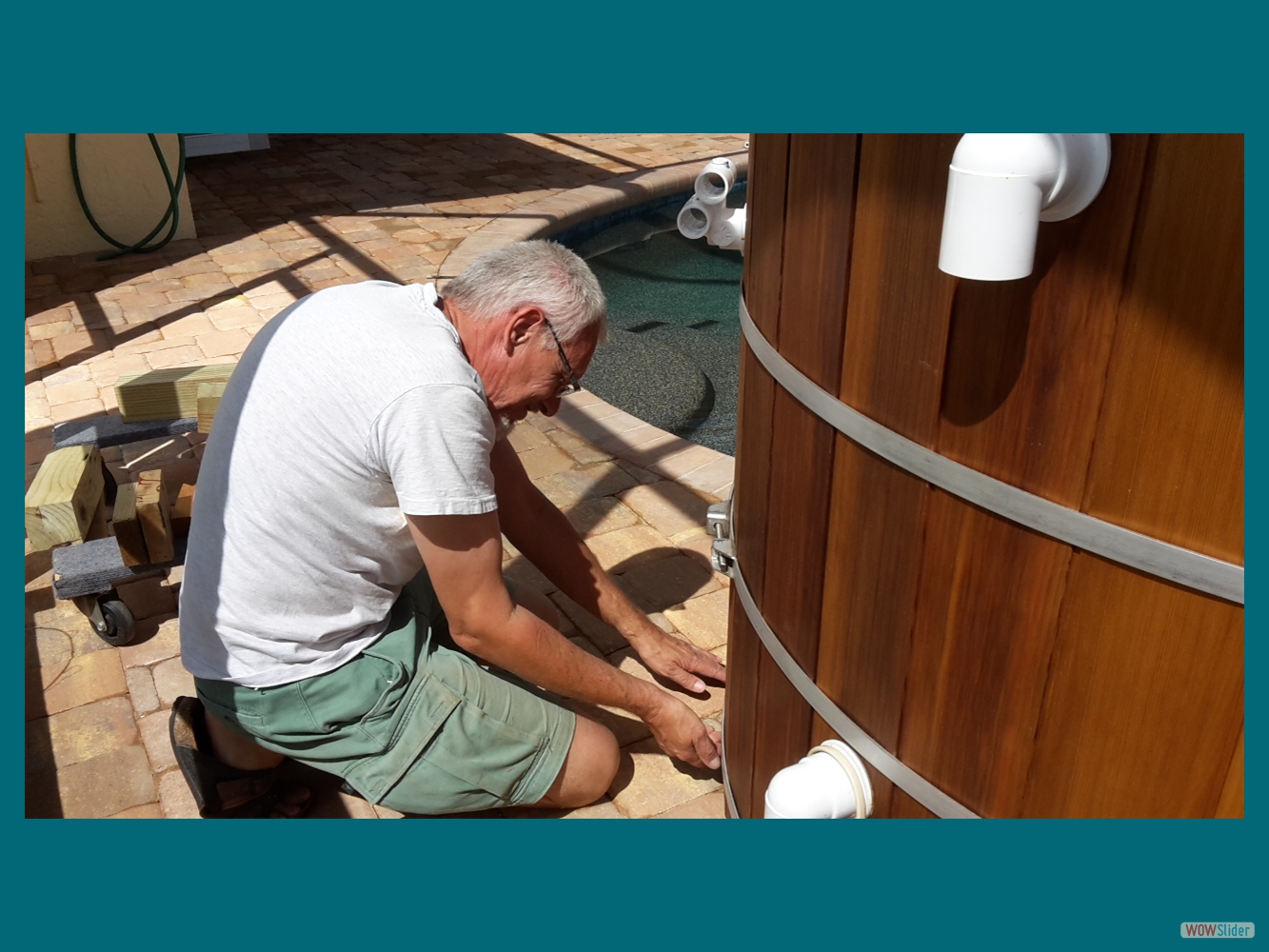 ... using little wooden shims