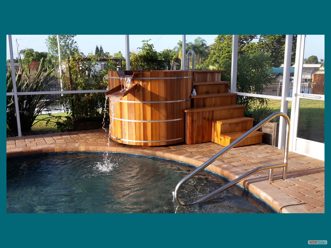 ... instead of dripping along the edge onto the deck!