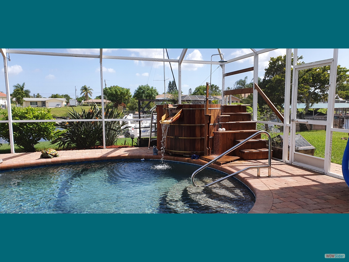 We even have an outdoor shower!