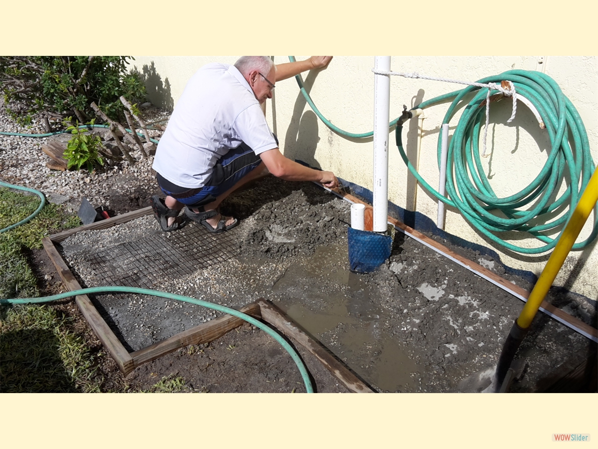 ... a new concrete slab ... ... a new concrete slab ...