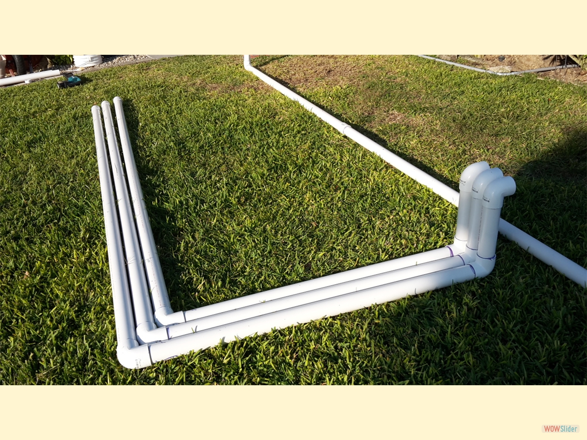 Prepared pipes for the waterflow to/from the whirlpool .... Prepared pipes for the waterflow to/from the whirlpool ....