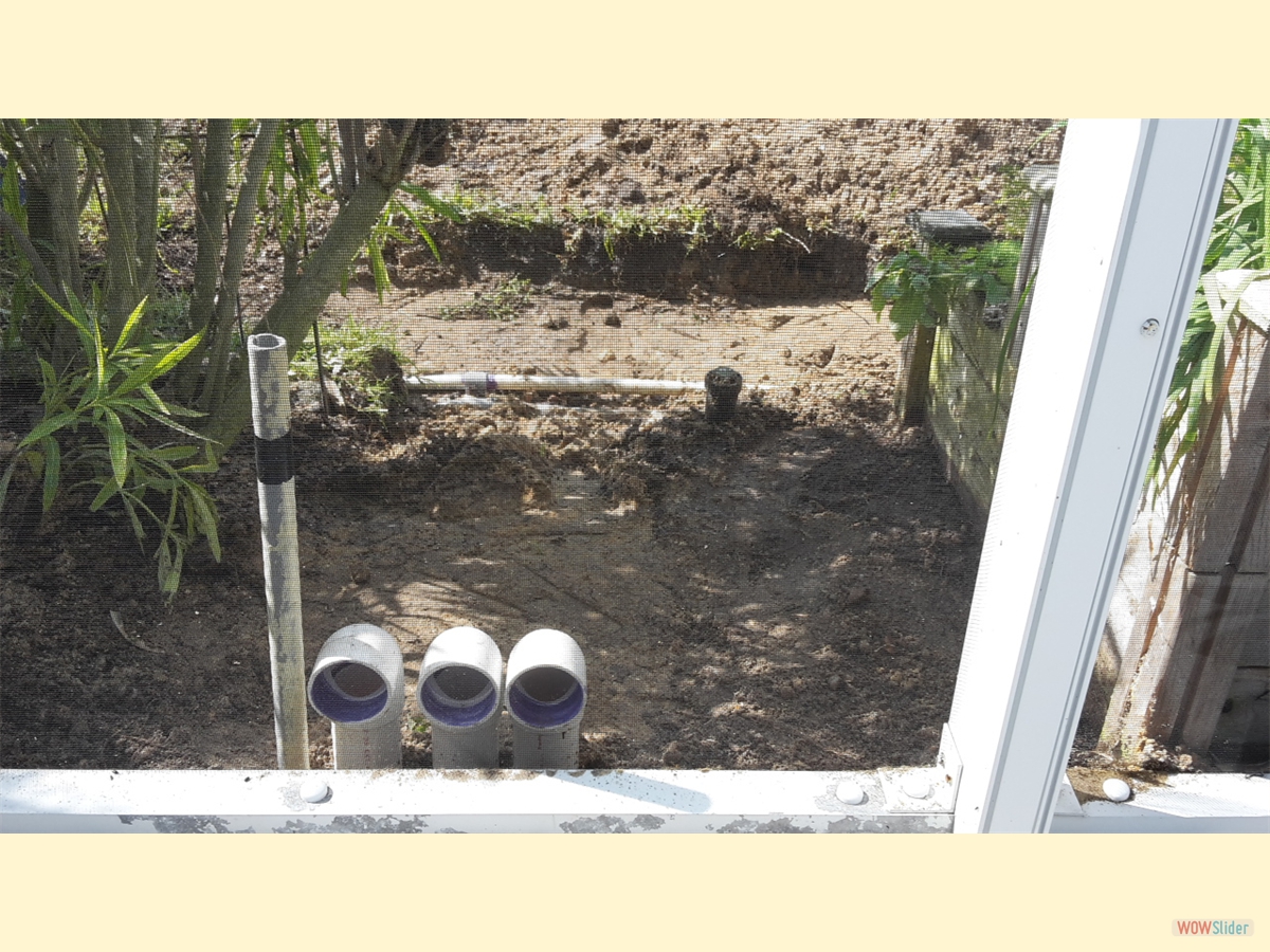 These three pipes will connect to the whirlpool later These three pipes will connect to the whirlpool later