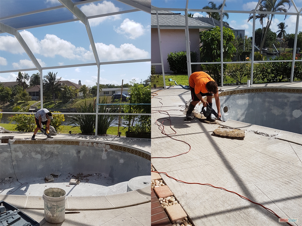 The demolition work ... The demolition work ...