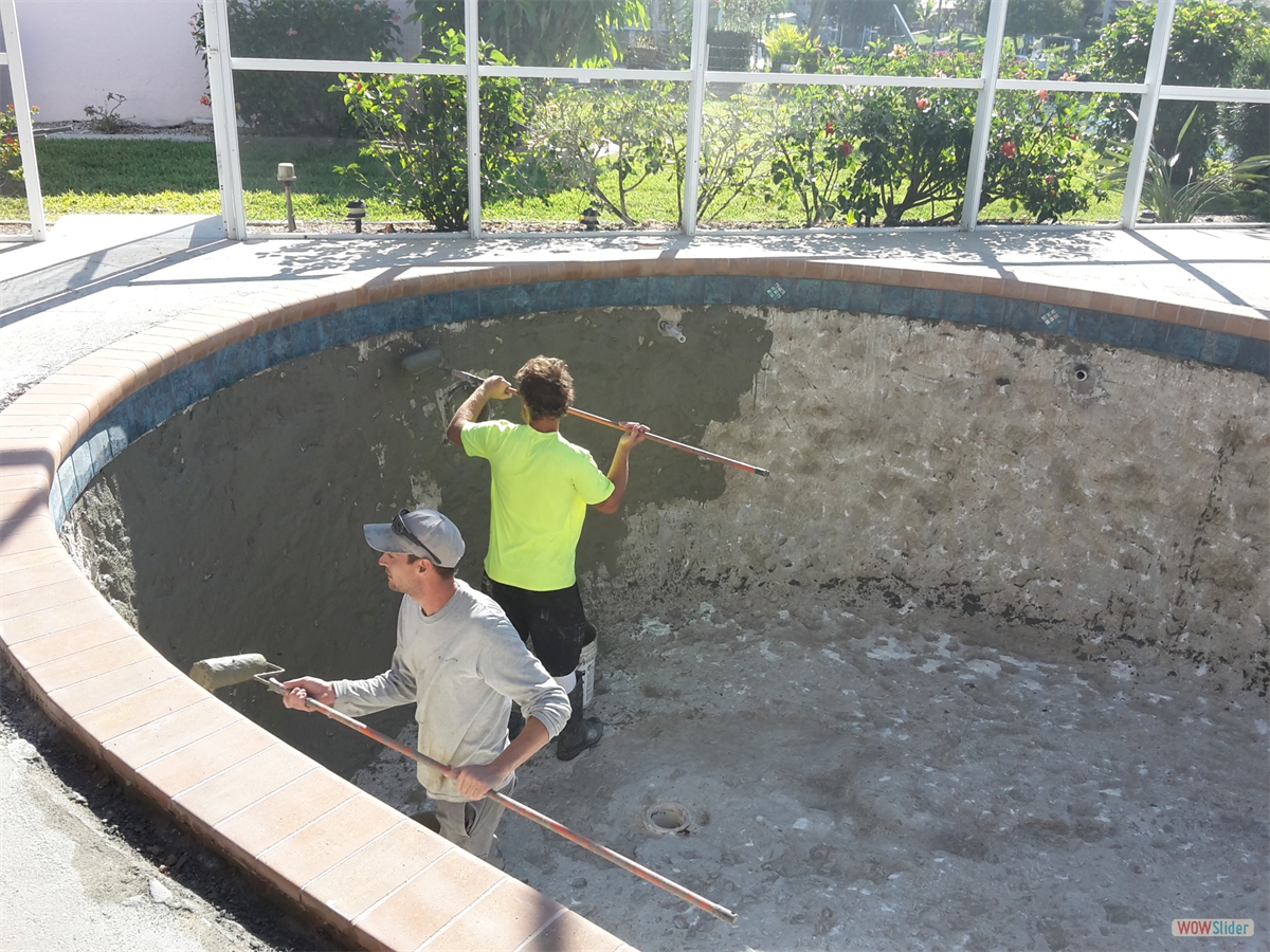 Preparation of the pool surface: 1. primer, ... Preparation of the pool surface: 1. primer, ...