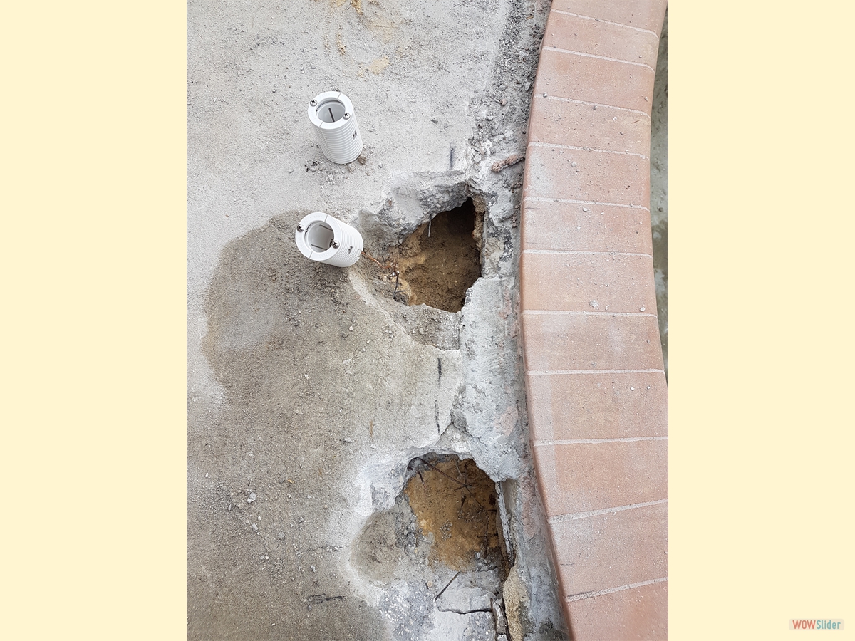 The mounts for the new ladder are grounded ... The mounts for the new ladder are grounded...