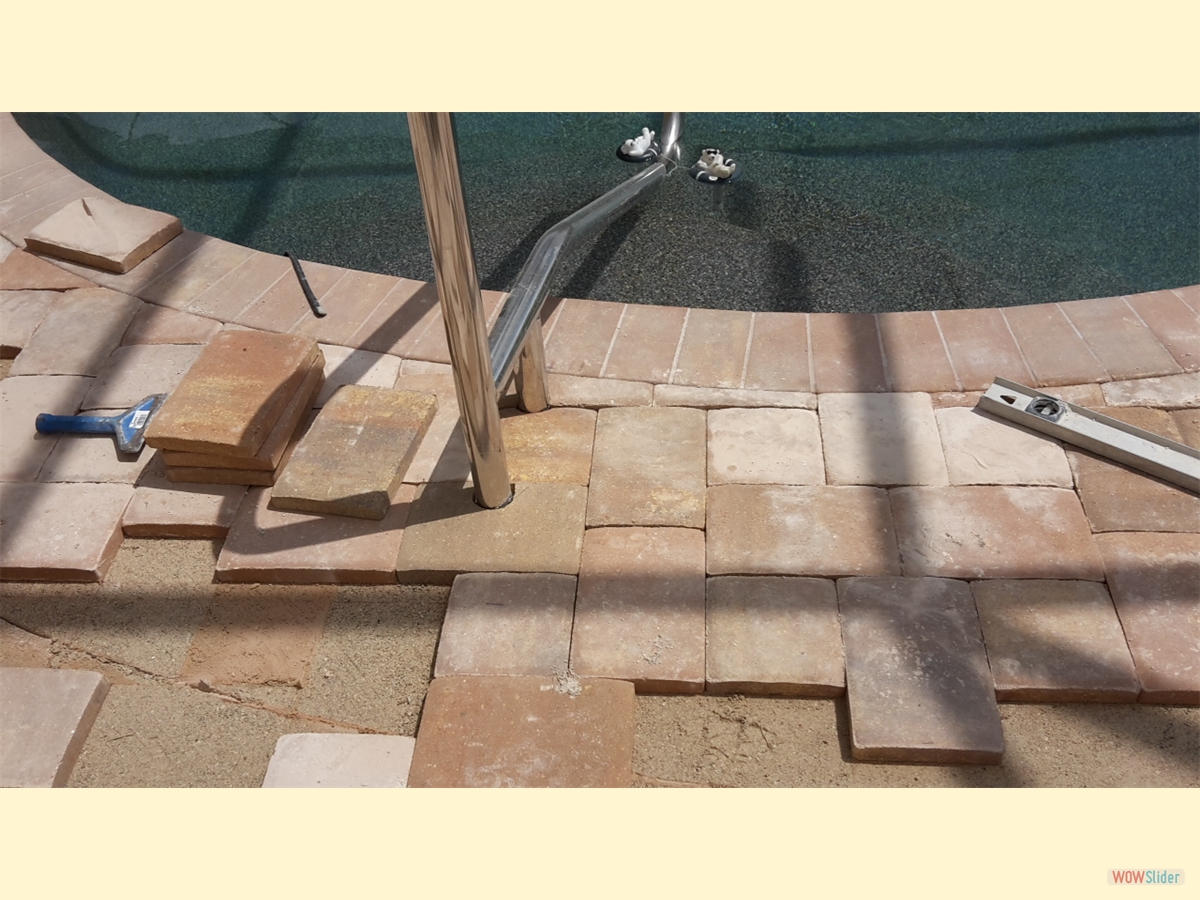 ... around the coping. ... around the coping.