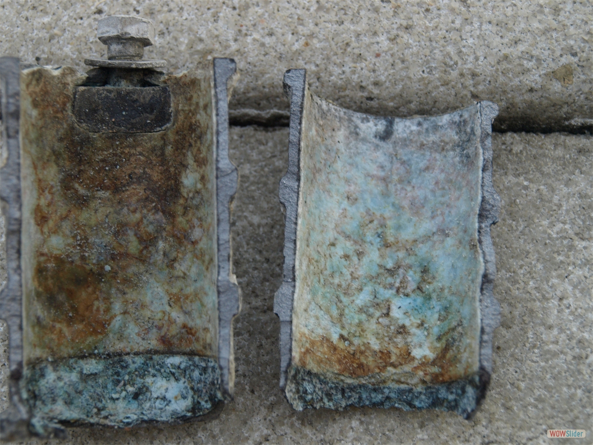 ... within these completely corroded mounts ... within these completely corroded mounts