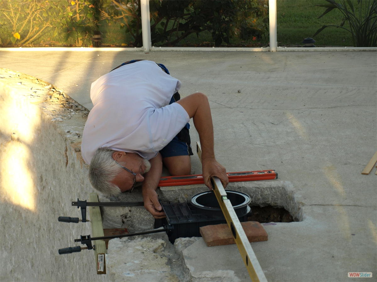 ... to install the new skimmer, ... ... to install the new skimmer, ...