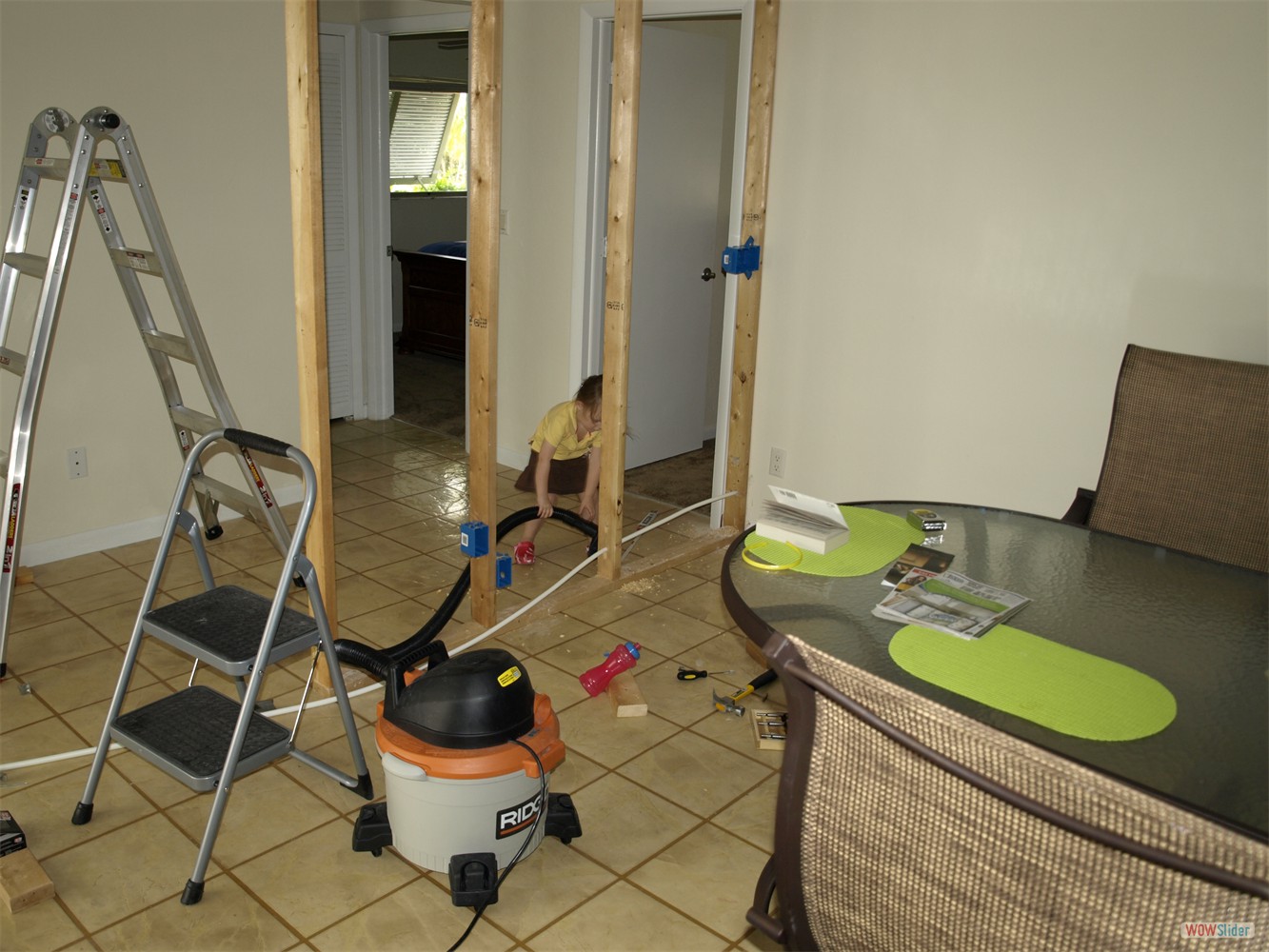 Start of building the wall ...