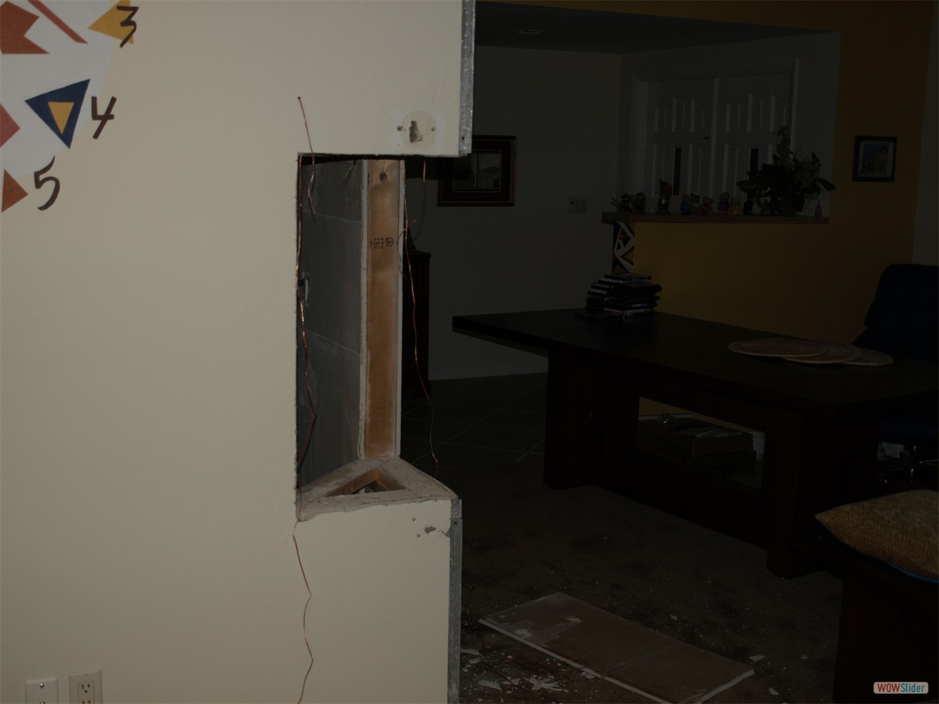 As the corners of the tv ...