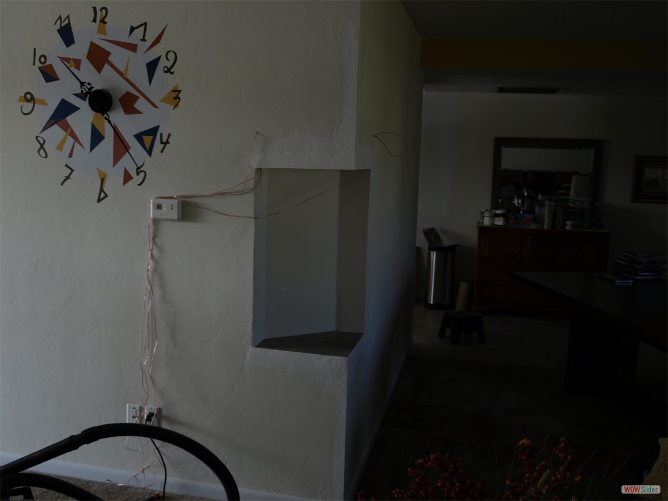 ... of the dining room wall.