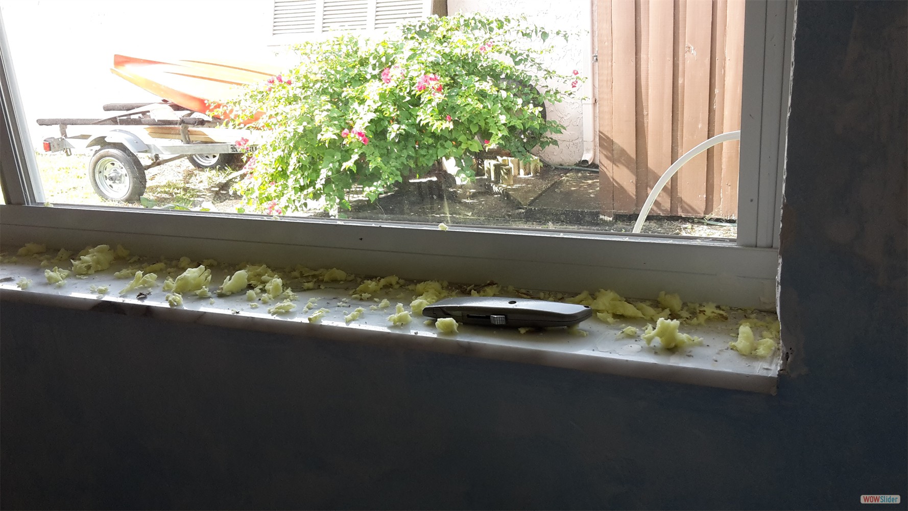 ... fixed with building foam and made tight.