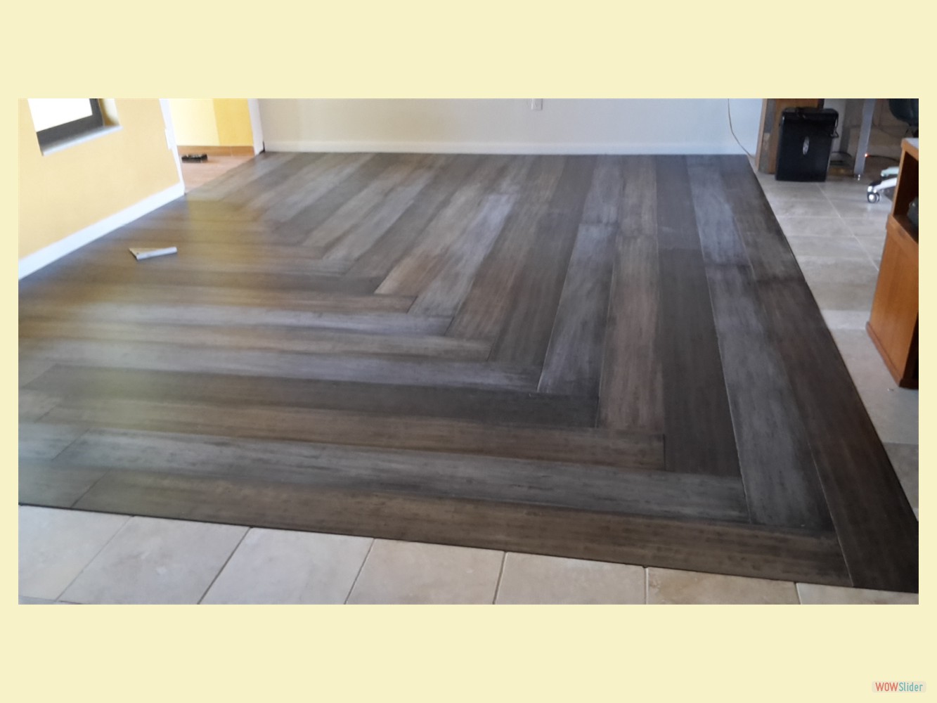 The new bamboo floor is done