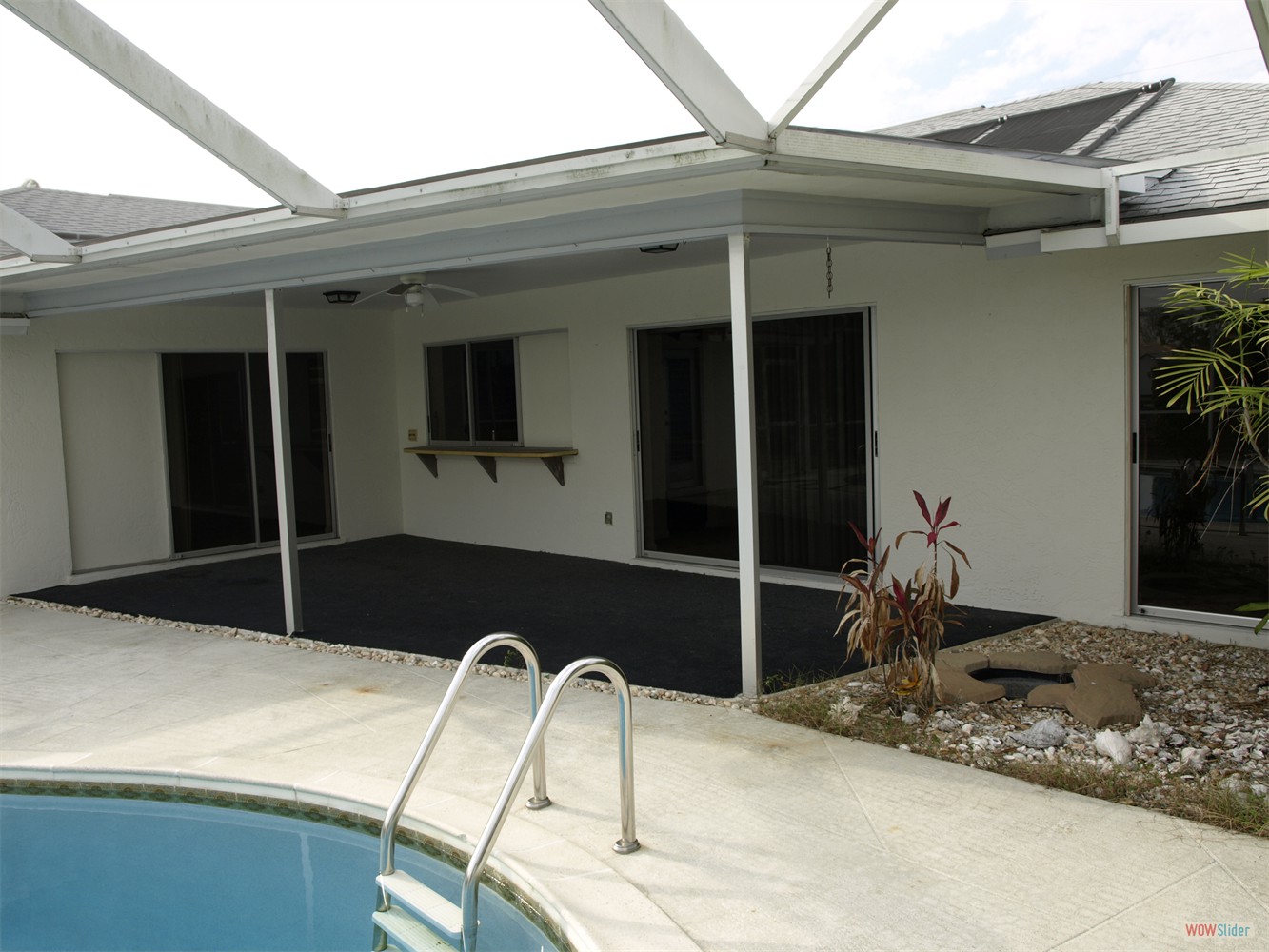 A flower bed with in an insect screen ...