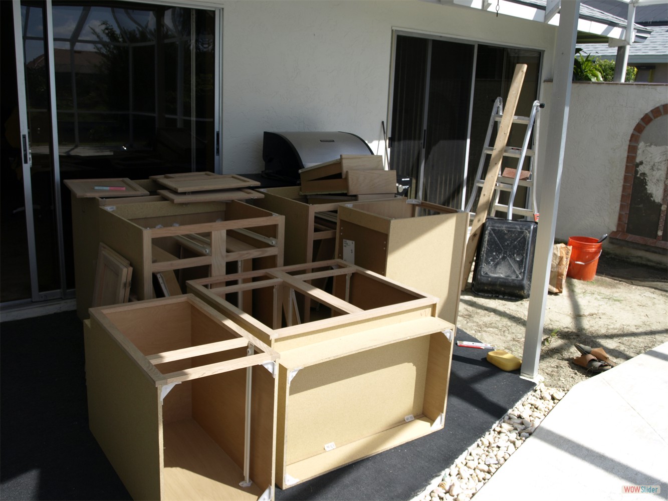 ... all those cabinets ...