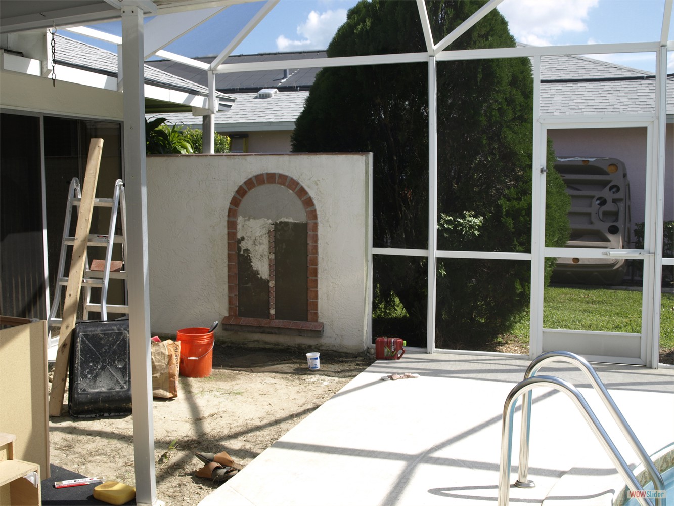 ... and you can already see the beginnings of our little fountain.