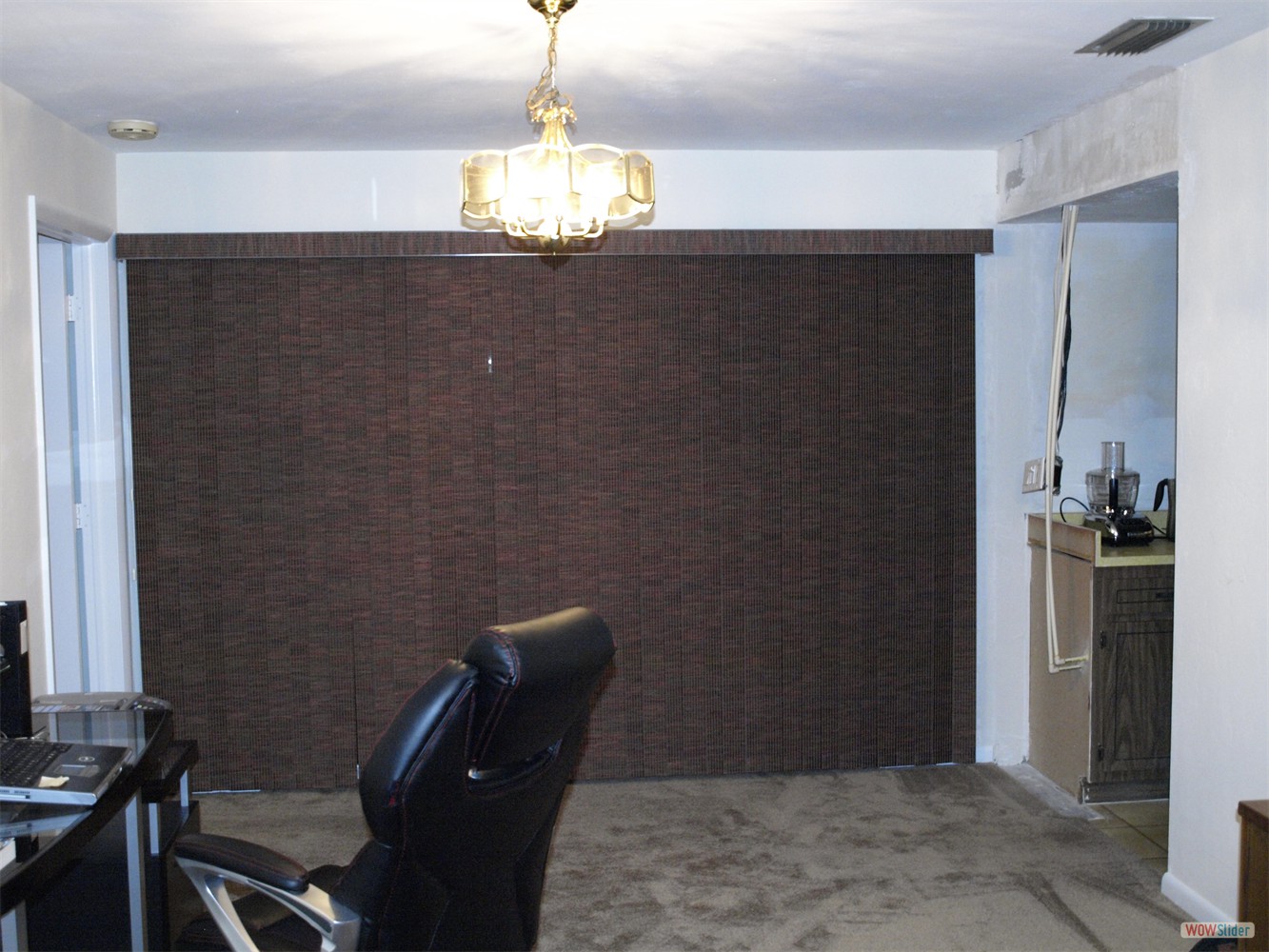 ... we had fabric vertical blinds installed.