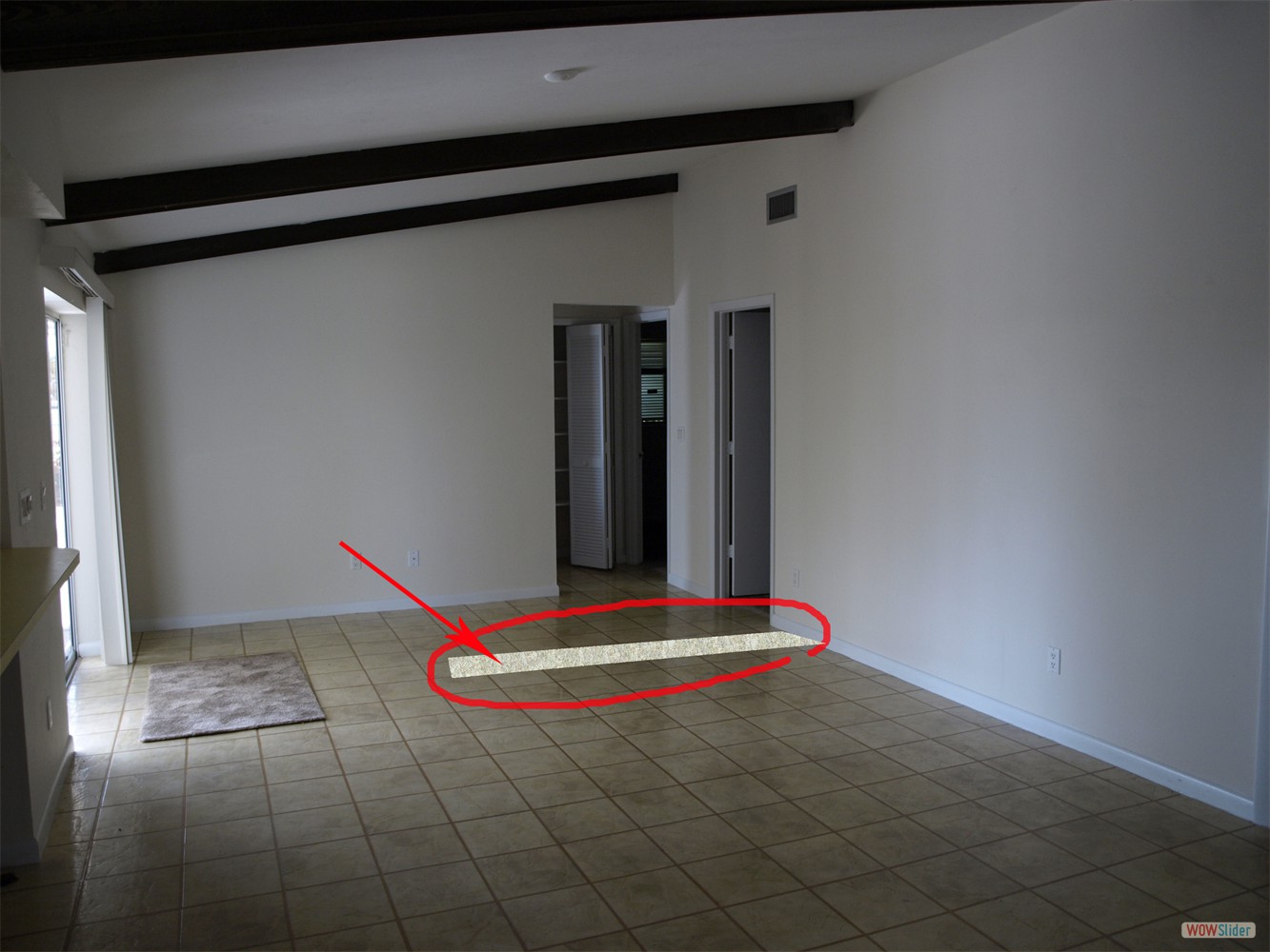 ... and to provide privacy for our guests a 7 ft. wall is added.