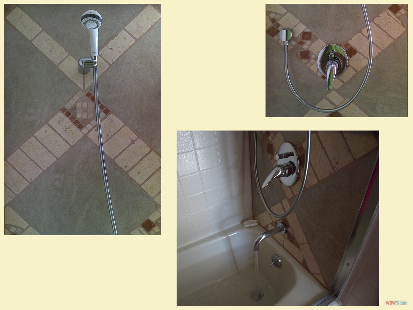 ... new tile decor at the end of the tub ... new tile decor at the end of the tub