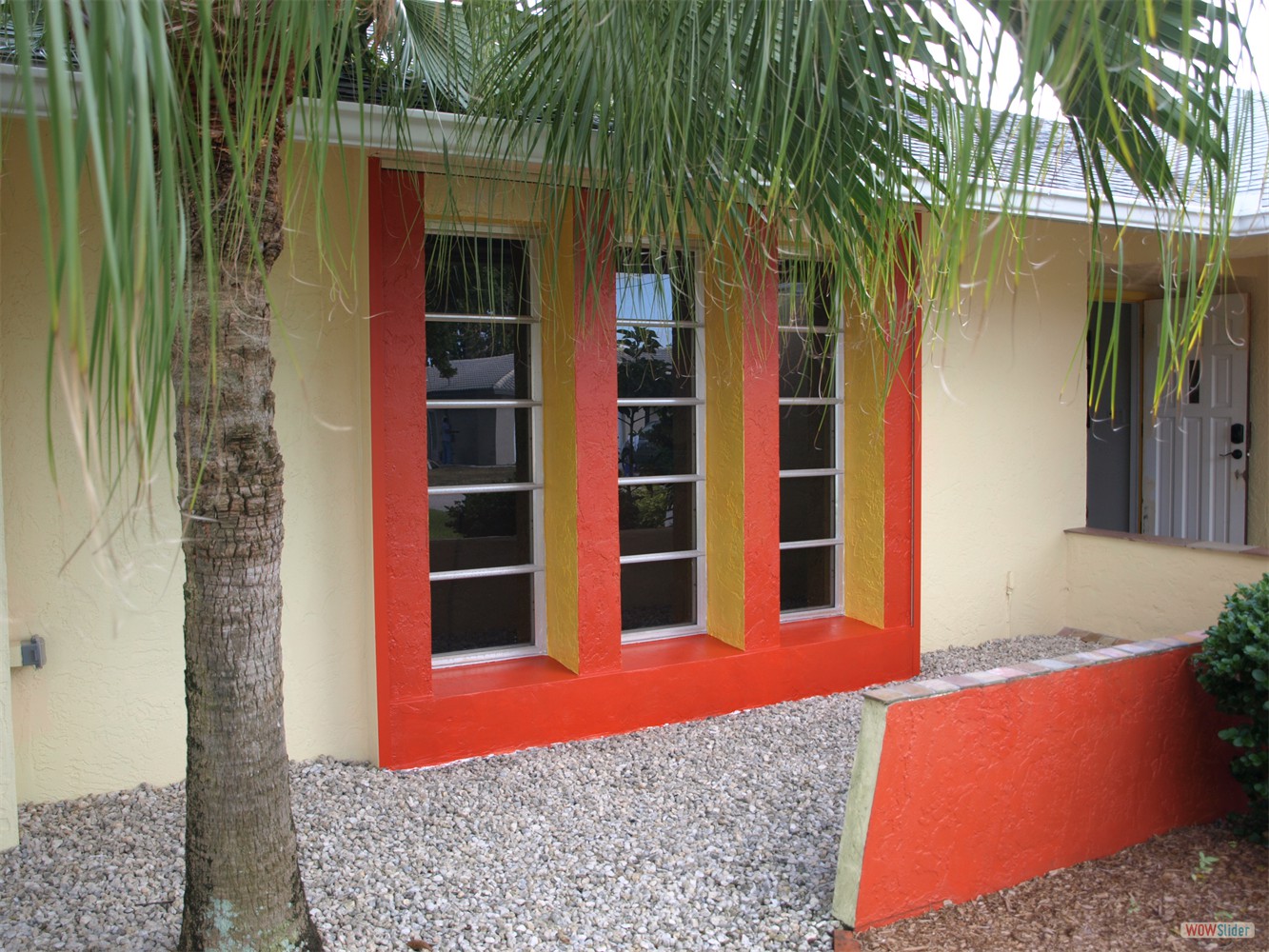 ... and painted them in house colour.