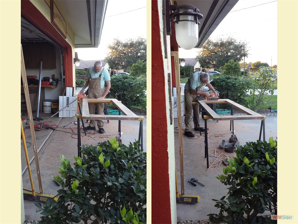 ... before the glass inset can be installed into the door.