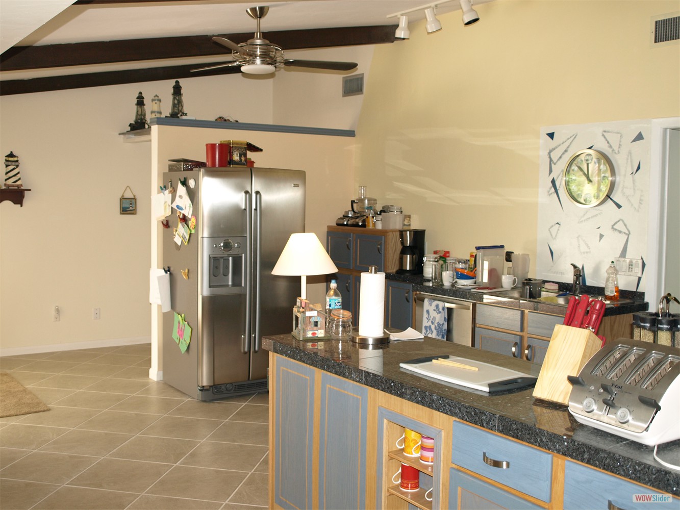 ... the kitchen is furnished with all its necessities.