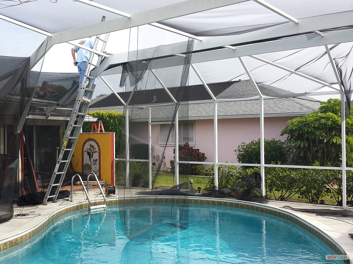 The long sheets which will go on the roof ...